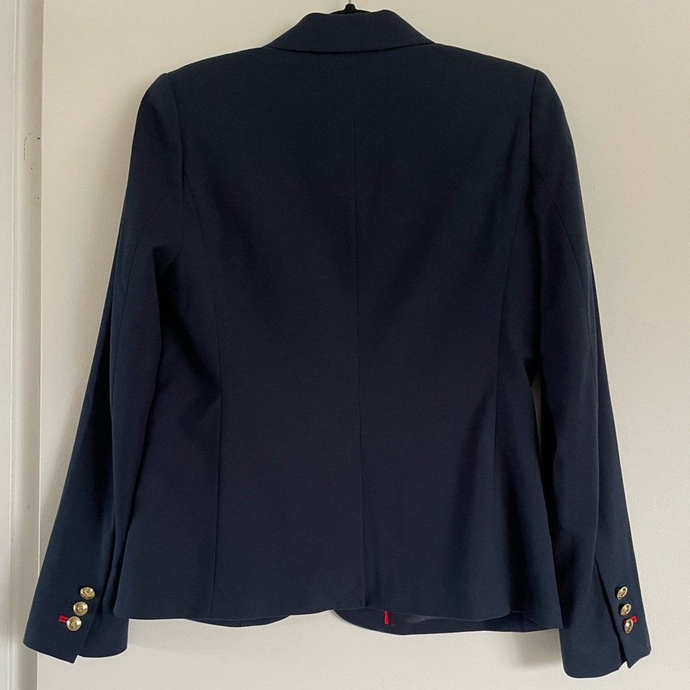 RARE Tommy Hilfiger Limited Edition Navy Blazer | Gold Buttons & Red Collar - Picture 16 of 16